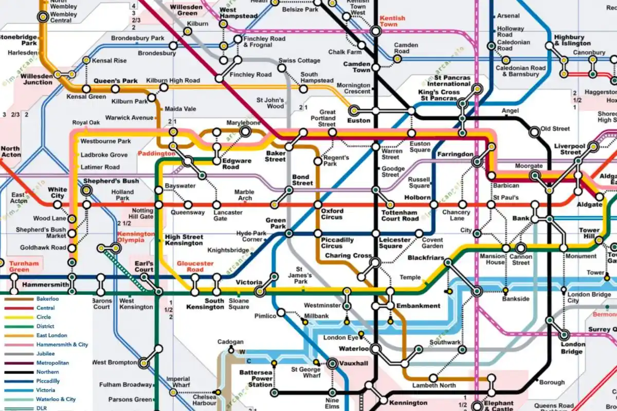 Central London Tube Map