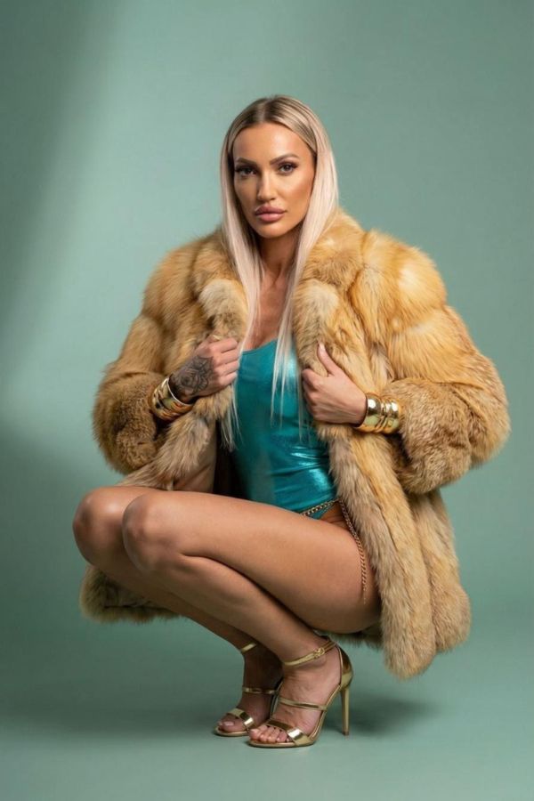 Martina Fur Coat Studio Shot